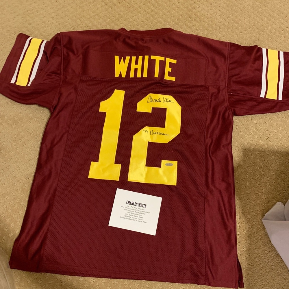 Brand New Charles White Autographed Jersey